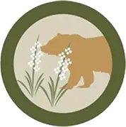 Glacier Bear Cabin - Bear badge
