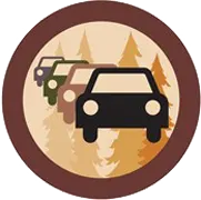 Glacier Bear Cabin - Transport Badge