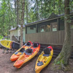Glacier Bear Cabin is a 2 bedroom 1 bath cottage in Apgar Village in West Glacier National Park. Great perks like kayaks and paddleboards and e-bikes on-site
